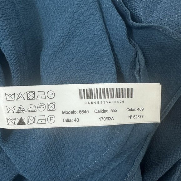 Massimo Dutti Dress Womens US 6/8 Green Silk Blend Long Shirt Limited Ed… - Picture 3 of 11